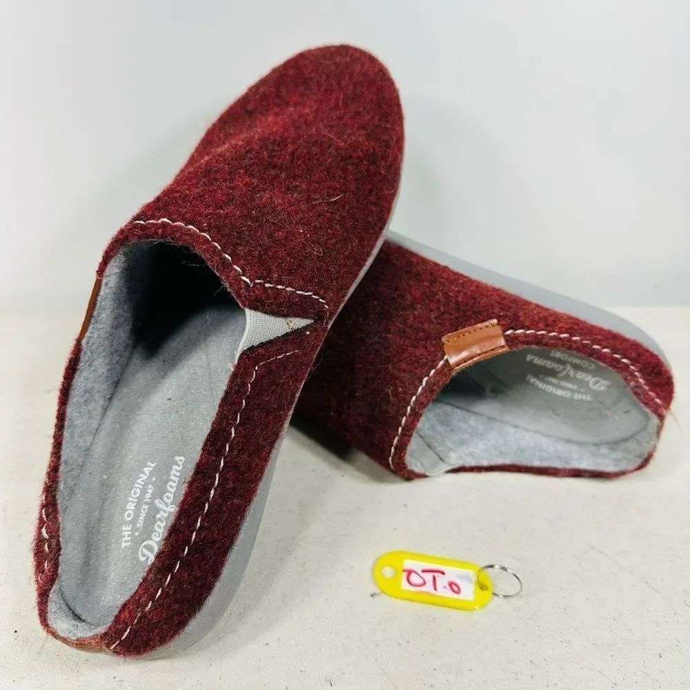 Dearfoams Women's Gianna Oblique Toe Mule House Shoe 9